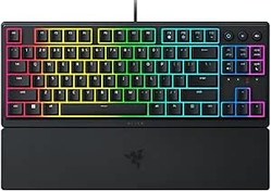 Resim Razer Ornata V3 Tenkeyless - Kompakt Düşük Profil Oyun Klavyesi (Meka-Membran Anahtarlar, Özel Medya Tuşları, Manyetik Yumuşak Dokunuşlu Bilek Desteği) TR Düzeni | Siyah 