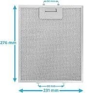 Resim 4055101671 Фильтр для вытяжки 276x231 мм AEG Electrolux Husqvarna JUNO фильтр для вытяжки, сетка для вытяжки, 