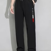 Resim Erkek Yaz Hızlı Kuruyan Atletik Pantolon - "PARİS" Baskılı - Hafif Buz Sliky Fiber Kumaş, Bağcıklı Bel, Rahat ve Spor Tasarımı - Açık Hava Aktiviteleri, Yürüyüş, Koşu, Spor Salonu, Pantolonlar için Yürüyüş, Spor Salonu Giyim, Spor Stili, Nefes Alabilen Kumaş 
