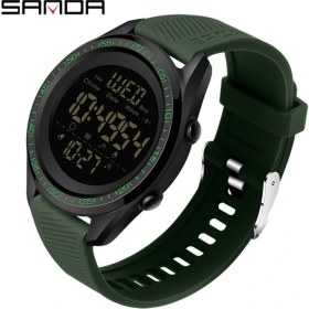 Resim Hanyang Armygreen Sanda 6013 Açık Spor Erkek Saatler 5bar Su Geçirmez Dijital Saat Erkekler Kol Saati Saat Erkek Elektronik Saat Relogio Masculino (Yurt Dışından) 