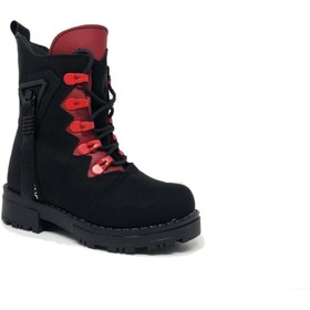 Resim YGTSHOES Kız Çocuk Siyah Sıcak Astarlı Postal ygttwingoptk01 