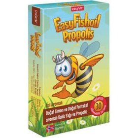 Resim EasyFishoil Propolis 30 Çiğnenebilir Jel Form Şekersiz Bal Aromalı 