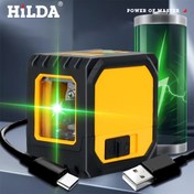 Resim HILDA İki Hattı Lazer Seviyesi 18650 Bataryası, USB Şarj Edilebilir, Ergonomik Kolu ve Saklama Çantası - Ev Dekorasyonu, DIY Projeleri, İnşaat, İnşaat Lazer Seviyesi, Hassas Ölçüm Aracı, Dayanıklı Plastik Gövde 
