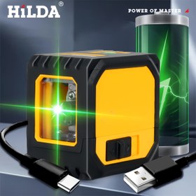 Resim HILDA İki Hattı Lazer Seviyesi 18650 Bataryası, USB Şarj Edilebilir, Ergonomik Kolu ve Saklama Çantası - Ev Dekorasyonu, DIY Projeleri, İnşaat, İnşaat Lazer Seviyesi, Hassas Ölçüm Aracı, Dayanıklı Plastik Gövde 