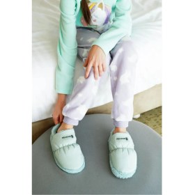 Resim Peluche 2025 Mint Yeşil Çocuk Ev Ayakkabısı Panduf 