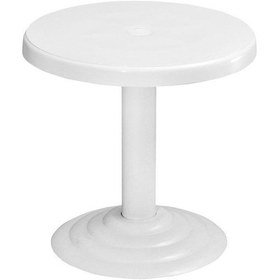 Resim Omnipazar Mt-gf401 Beyaz Spark Bahçe Balkon Kısa Sehpa Ø50 Cm 