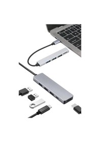 Resim Apple Uyumlu MacBook Pro/air Usb Type-c 8 In 1 Hub Dönüştürücü Çevirici 