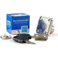 Resim PVC Burada Kare Çekmece Kilidi 