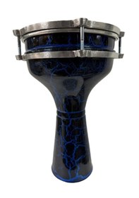 Resim Vatan Darbuka 5 Numara Çatlak Boyalı Siyah - Laciveert Desenli 