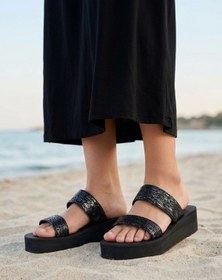 Resim Bueno Shoes Siyah Platin Kadın Dolgu Topuklu Terlik 26wt752050 