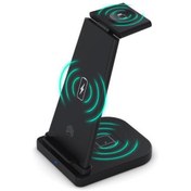 Resim Polham 15W Kablosuz Şarj Cihazı Apple iWatch Şarj Standı Huawei Xiaomi Samsung İphone Şarj 