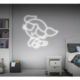 Resim Power Puff Girls Bubbles Figürlü Neon Tabela Beyaz 
