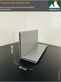 Resim Terraplast Plastik Köşebent Profil | 4 Adet x 1.5 metre | 60 x 90 mm | L Profil | Çift Cidar- Yüksek Dayanım 