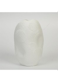Resim Vitale Beyaz Fosil Vazo 26 27 20 Cm Ak.jm00019 Renkli 