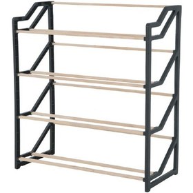 Resim N-wood Modüler Masif Ahşap Ayakkabılık Na-02 60x20x68 Cm 5 Adet Çok Renkli 