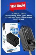 Resim Genel Markalar Kensa Kp-44 50.000 Mah Qc 3.0 Hızlı Taşınabilir Pd 22.5w Gücünde Power Bank Modern Tasarım 82 