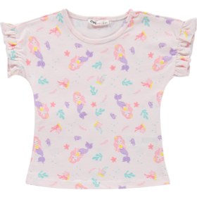 Resim Civil Girls Deniz kızı Desenli 2-5 Yaş Pijama Takımı - Uçuk Pembe-Lila - Uçuk Pembe-Lila / 5-6 Yaş 