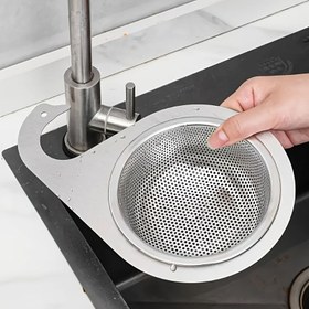 Resim 1 adet Paslanmaz Çelik Mutfak Lavabo Süzgeci Sepeti, Ayrılabilir Ördek Baş Tasarımı, Yiyeceklerle Temas Yok, Verimli Temizlik ve Depolama için Asılı Drenaj Rafı, Mutfak Lavabo Aksesuarları 