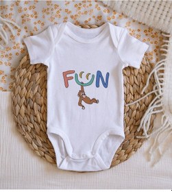 Resim Bitmeyenkartus Bk Kids Fun Tasarımlı Bebek Body Zıbın - Model 1 Çok Renkli 