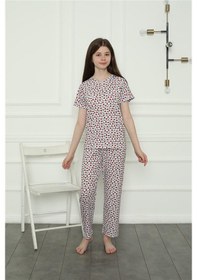 Resim Akbeniz Kız Çocuk Penye Pijama Takım 20409 BEYAZ 