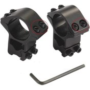 Resim -25.4mm Dürbün İçin 11mm Yüksek Havalı / Av Tüfeği Ayağı 