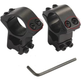 Resim -25.4mm Dürbün İçin 11mm Yüksek Havalı / Av Tüfeği Ayağı 