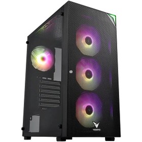 Resim Vento Vg3400s Temperli Cam Rgb Atx Bilgisayar Kasası 