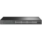 Resim HP Tp-link Tl-sl2428p 24 Port 10-100 Poe Switch 4 Port Sfp Çelik Kasa Rack Mount 
