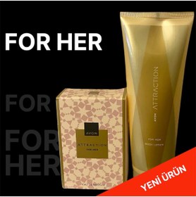 Resim Avon Attractıon 30 ml Parfüm ve Attractıon 125 ml Vücut Losyonu 