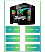 Resim RAMTECH BİLGİSAYAR REBIRTH Ryzen 7 7800x3d Rx 9060xt 16GB | 32GB DDR5 Ram 1TB M.2 Nvme SSD Sıvı Sğt OYUNCU HAZIR SİSTEM 