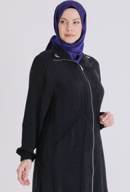 Resim behrem Büyük Beden Tesettür Cupro Ferace 28083 Siyah 