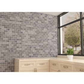 Resim TUQCO Doğaltaş Fileli 5 X 10 Carrara Eskitme Mermer Mozaik 