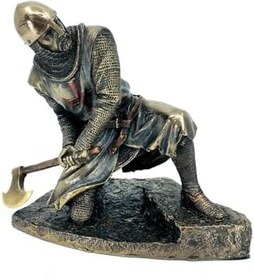 Resim Baltalı Tapınak Şövalyesi Heykel Biblo Dekor 