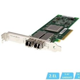Resim 2.EL SERVER HBA QLOGIC QLE2562 DUAL PORT 8G FIBER CHANNEL PCI-E KART 