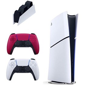Resim Sony Playstation 5 Slim Digital 825 GB - Şarj İstasyonu - 2. Kırmızı Dualsense (İthalatçı Garantili) 