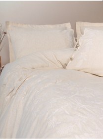 Resim Cotton Box Cotton Keten Çift Kişilik Nevresim Takımı Kivora Bej Bej 