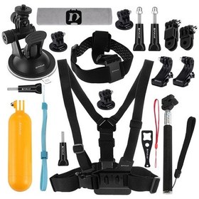 Resim Cbtx Puluz Pkt18 20 In 1 Go Pro Aksesuarları Gopro Uyumlu Toplam Ultimate Combo Kit 