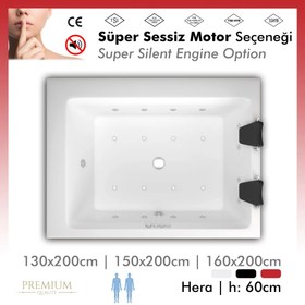 Resim Hera | Jakuzi | Düz - 160x200 / Beyaz / 2 Kişilik 