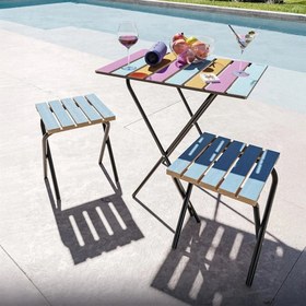 Resim Bino Kamp Masası Seti 3'lü Çok Renkli 