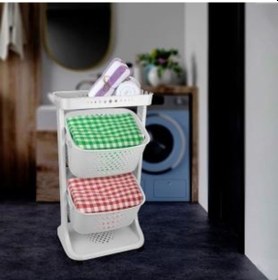 Resim İki Katlı Organizer Sepet - Sebzelik COSTP747G 