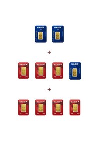 Resim Nadir Gold 24 Ayar 14,5 Gram Külçe Altın 3 Adet 2,5 Gram Külçe Altın + 7 Adet 1 Gram Külçe Altın 
