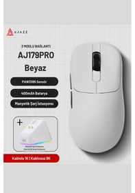 Resim Aj179 Pro Kablosuz 3 Mod8000hz-26.000dpı Oyuncu Mouse Paw3395 Sensör Rgb Manyetik Şarj İstasyonu Diğer 
