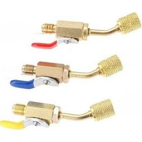 Resim Pazly R410a Kompakt Top Valfi 1/4 Sae, 1/4 Sae Erkek, 3 Parça Hvac Adaptörleri, R134a, R12, R22, R502 - Guangdong Menşeli Kaliteli Metal Malzemeli 
