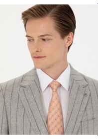 Resim Cacharel Açık Gri Slim Fit Yün Kaşmir Karışımlı Takım Elbise 