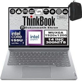 Resim Lenovo Thinkbook 14 2-In-1 G4 Iml Intel Core Ultra 7 155U 40GB Ddr5 2tb SSD 14" Dokunmatik Wuxga 300NITS IPS Windows 11 Home Taşınabilir Bilgisayar 21MX002VTRH15 + Zetta Çanta 