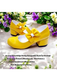 Resim Beebron Ortopedik Topuklu Abiye Kız Çocuk Ayakkabı Soft Series Abiayk2401 Sarı Sarı 
