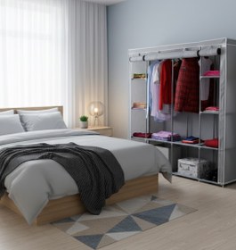 Resim Prado Tokyo Çok Raflı Çelik Profilli Bez Dolap 