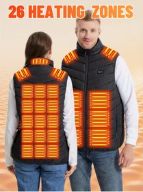 Resim Modaadresiniz 26 noktadan ısıtmalı motosiklet doğa sporları vb için kadın erkek unisex termal ısıtmalı yelek 