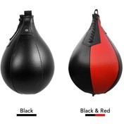 Resim Boks Hız Topu Pu Deri Mma Muay Thai Eğitim Çarpıcı Siyah 