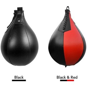 Resim Boks Hız Topu Pu Deri Mma Muay Thai Eğitim Çarpıcı Siyah 